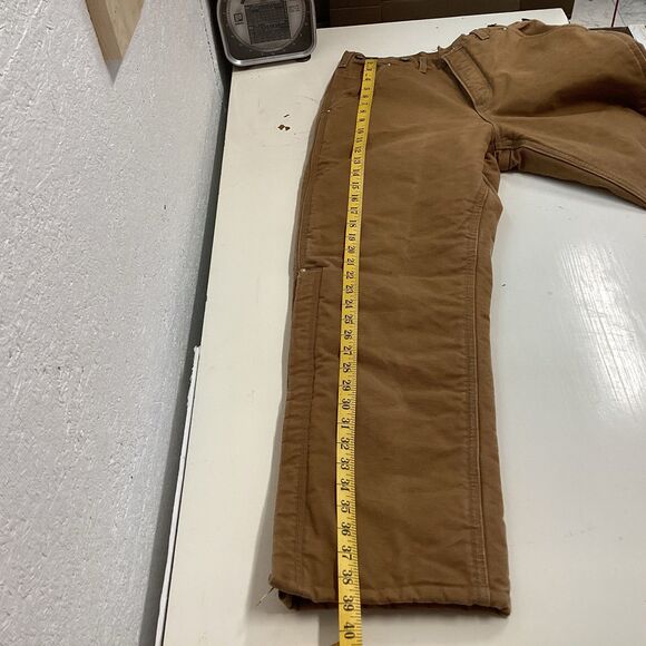 carhartt pants women’s duck canvas 30”x27-1/2” insulated size zip pockets - Picture 8 of 11